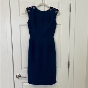 Vintage Midnight Blue Midi Dress